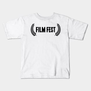 Film Fest Logo (BLACK) Kids T-Shirt